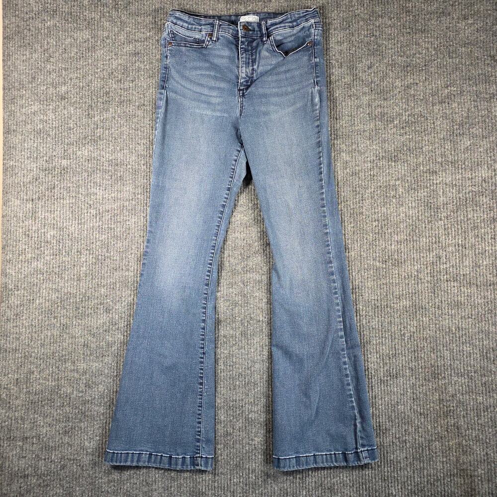 Sofia Jeans Melisa Flare Jeans Womens 10 Mid Rise Stretch Light Wash